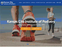 Tablet Screenshot of kcpodiatry.com